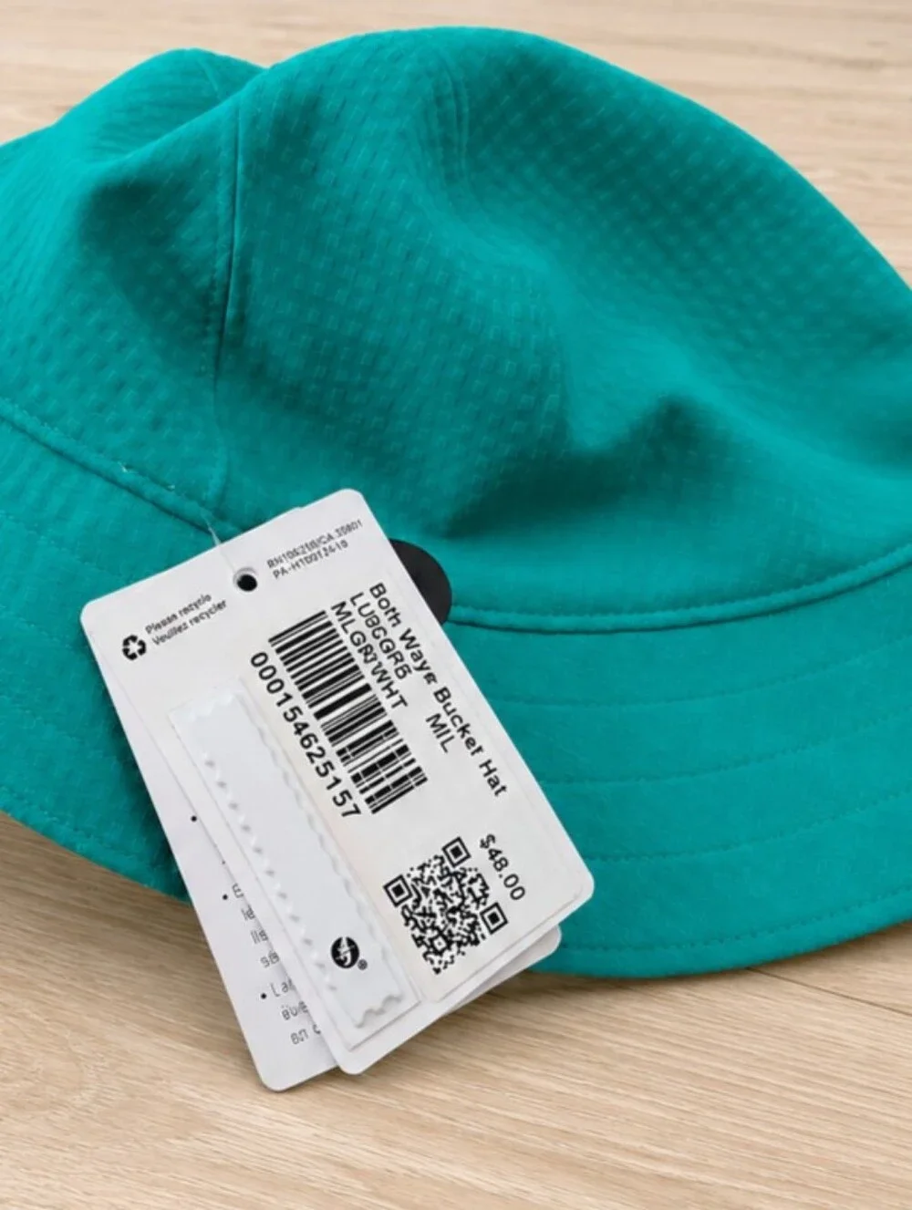 Lululemon Both Ways Reversible Bucket Hat Maldives Green White Size M/L